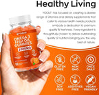 Omega 3 Fish Oil Gummies, Delicious Orange Flavor Fish Oil Gummy Supplements for Joint, Heart Health, & Brain Support (60 Count（Pack of 1）)
