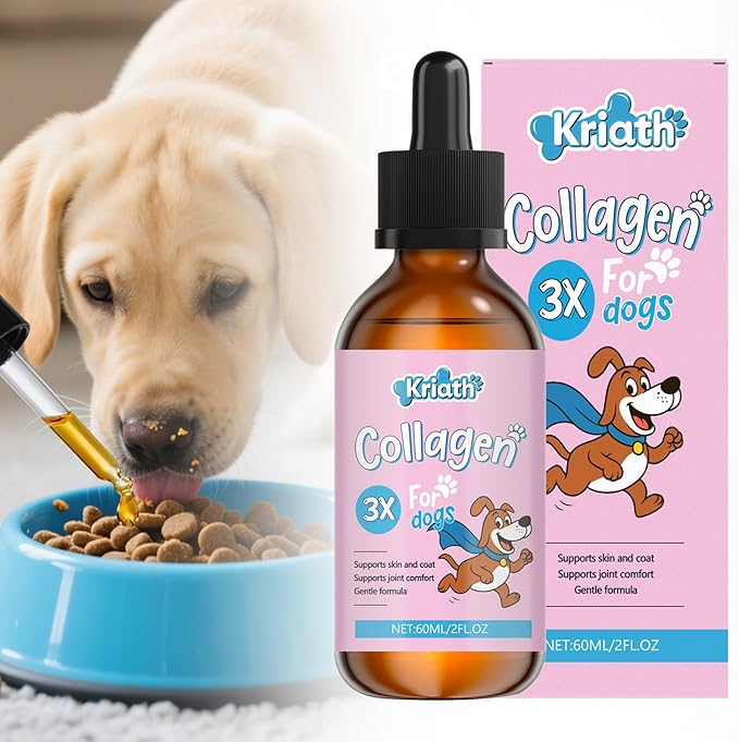 Dogs Collagen, Supports Joint Relief & Healthy Skin Coat, Gut Health, Premium Liquid Collagen Supplement, 2 fl.oz