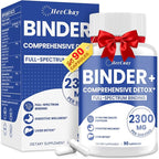 2300 MG Detox Binder Supplement – All-in-1 Detox Binder, Activated Charcoal, Zeolite, Bentonite Clay – Liver & Gut Detox Cleanse, Toxin Flush, Digestive, Max Absorption, 90 Vegan Capsules