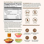 Bone Broth Collagen Powder 16g Collagen Protein per Serving Supports Joints Skin Nails & Gut Health Made from Real Beef Bone Broth Savory Collagen for Soups & Stews Mushrooms Herb Flavored 15 Servings