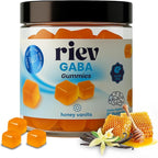 riev GABA Gummies – Honey Vanilla Flavor – with Vitamin B6, Magnesium, Chamomile, Lemon Balm & L-Theanine – Vegan, Sugar-Free, Non-GMO – Nighttime Relaxation Support – 30 Gummies