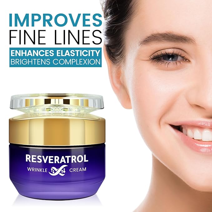 Resveratrol Wrinkle Cream, Skin Barrier Repair Face Moisturizer, Instant Soothing & Repairs Stratum Corneum Barrier, Enhances Moisture Retention, Reduces Sensitivity, Moisturizing and Hydrating Cream