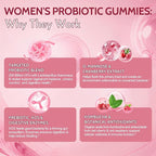 Probiotics for Women 50+, 200 Billion CFU Vaginal Probiotics Gummies with D-Mannose & Cranberry, Sugar-Free Cranberry Flavor for pH Balance, Urinary & Gut Health, 60 Count