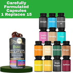 Organic Himalayan Shilajit Gold Gummies for Men and Women, Black Seed Oil, Ashwagandha, Ginseng, Turmeric, Gokshura, Lion's None, Lab Tested,%75 Fulvic Acid, No Sugar Added, Halal, 90Gummy