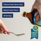 Carlson - The Very Finest Fish Oil, 1600 mg Omega-3s, Liquid Fish Oil Supplement, Norwegian Fish Oil, Wild-Caught, Sustainably Sourced Fish Oil Liquid, Lemon, 200ml, 6.7 Fl Oz