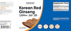 Nutricost Korean Ginseng 1000mg Serving, 240 Capsules - 500mg Per Capsule, 120 Servings - Korean Panax Red Ginseng - Gluten Free & Non-GMO
