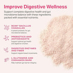 Proper, The Pinks Digestion and Bloat Relief. Drink Mix with Gut Health Probiotics, Prebiotics, Beet Root & Enzymes for Digestive Support. Bloating and Microbiome Supplement for Women and Men
