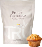 TRU Supplements Plant Based Protein Powder, BCAA, EAA, 20g Vegan Brown Rice & Pea Protein, 100 Calories, 27 Vitamins, No Artificial Flavors 25 Servings (Banana Maple Muffin)