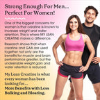 Fit & Lean Creatine for Women, My Lean Creatine Powder Complex with GAA, Muscle Performance, Cognitive Function and Less Bloating, Reduced Water Retention, Orange Sherbert, 30 Servings