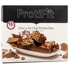 PROTIFIT - Low Calorie Snack Bar for Healthy Diets, High Protein, 15g Protein, Low Carb, Low Sugar, Ideal Protein Compatible, 7 Servings Per Box (Choc-a-Lot Chip)