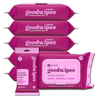 goodwipes Flushable Butt Wipes - Vitamin E & Aloe - Sewer & Septic Safe - Extra Large Adult Wet Wipes For Women & Men - Bathroom Essentials - Rosewater, 318 Count (6 Packs + 1 Travel)