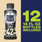 Core Power Elite High Protein Shake, Vanilla, 42g Bottle, 14oz, 12 Pack