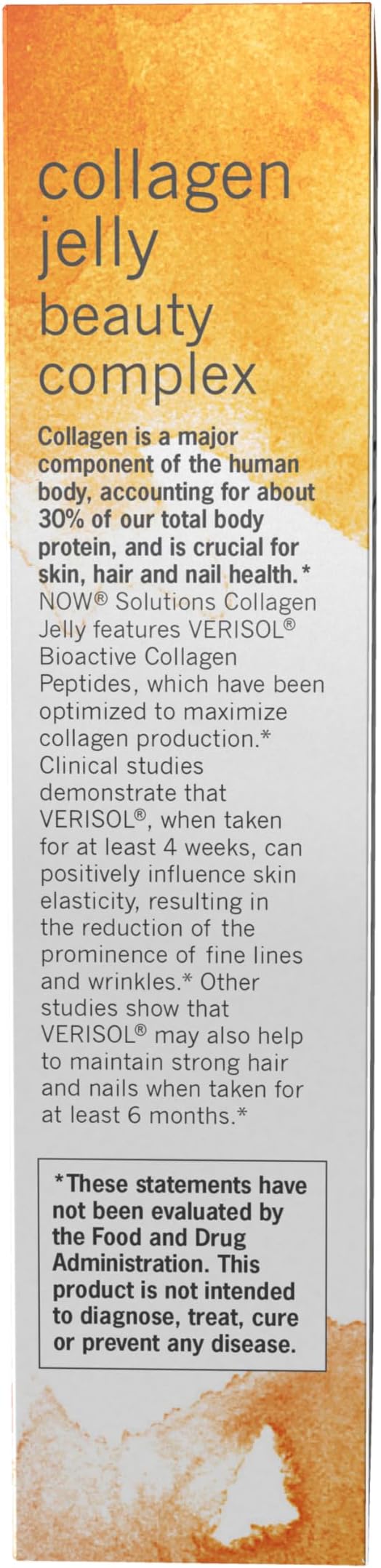 Now Foods Solutions, Collagen Jelly Beauty Complex, Sweet Orange Flavor, 10 Jelly Sticks