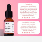 Q+A Collagen Booster Serum (15ml), Collagen Face Serum, Skincare with Algae Extracts, Smooths, Plumps & Hydrates, Vegan & Cruelty Free, For All Skin Types