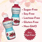DermaRite's ProHeal Protein Supplement - Liquid Protein Wound Recovery Formula, 15g of Collagen & Whey Protein - Cherry Splash Flavor, 30 oz., 6 Count
