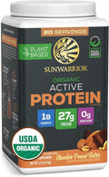 Sunwarrior Organic Plant Based Protein Powder | Vegan Organic Protein Powder with BCAAs Plus Recovery Minerals & Botanicals | Non-GMO Soy Dairy & Gluten Free (Chocolate Peanut Butter, 20 Servings)
