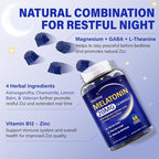 Melatonin 20mg Gummies for Adults - Max Strength Melatonin Gummy Supplement with Magnesium Glycinate, B6, B12, L-Theanine, GABA, & Herbs - Non-Habit Forming, Vegan, Natural Mixed Berry Flavor