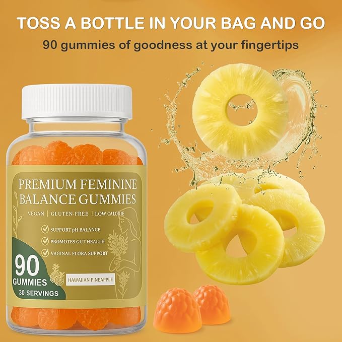 MATOP Pineapple Probiotic Gummies for Women – Sugar-Free, Vegan & Gluten-Free, Daily Wellness Support, 90 Gummies (30 Servings)