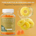MATOP Pineapple Probiotic Gummies for Women – Sugar-Free, Vegan & Gluten-Free, Daily Wellness Support, 90 Gummies (30 Servings)