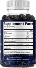 Vitamatic Shilajit with KSM-66® Ashwagandha & Ginseng Extract Gummies – Natural Raspberry Flavor – 60 Vegan Gummies - Made in USA