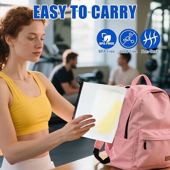 Protein Powder Travel Container Set, Portable Supplement Protein Powder Container To Go, Reusable 21Pcs Single-Dose Bags & 3Pcs Large Protein Holder Dispenser Bags for Workout, Fitness, Travel
