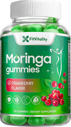 120 Moringa Gummies with Ginger, Turmeric, Cranberry, Amla Fruit & Probiotics | Vegan, Sugar-Free Gummies