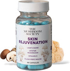 Skin Rejuvenation Supplement - Inner Skin Glow & Cellular Repair Formula – Lion’s Mane, Oyster, Vitamin E, Niacin + Beta-Glucans – Antioxidant + Beauty Blend - 120 Vegan Capsules