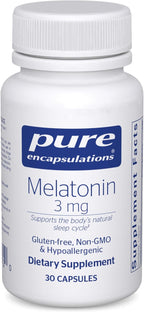 Pure Encapsulations Melatonin 3 mg - Antioxidant Supplement to Support Natural Sleeping & Relief of Occasional Sleeplessness - for Natural Sleep Support* - 30 Capsules