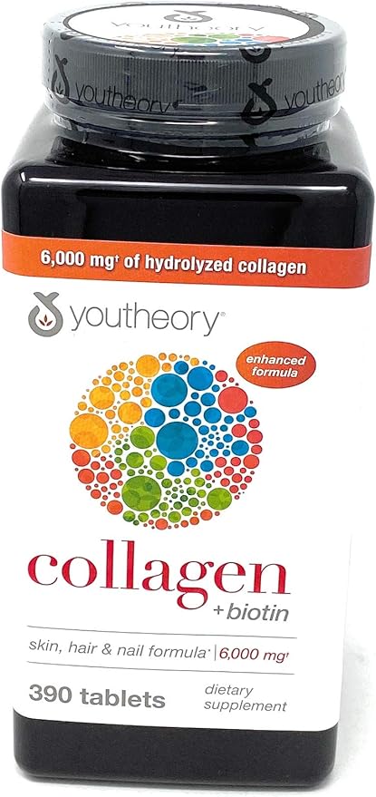 youtheory Collagen Plus Biotin, 390 Tablets (5 Pack)
