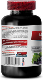 Resveratrol 2000 - Anti-Wrinkle Pills - Reducing oxidative Stress, Alpha lipoic Acid, Collagen, Aloe Vera Gel, hyaluronic Acid, Turmeric, Anti Aging Supplement, Anti Aging Pills 1 Bottle 60 Capsules