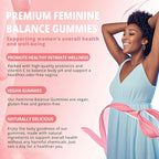 Premium Feminine Balance Gummies - Women's pH Balance & Vaginal Probiotics Support with Immune Support - Vegan, Gluten-Free - Hawaiian Pineapple Flavor - 60 Count