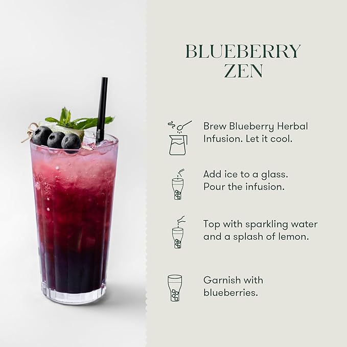 Luxmi Estates - Blueberry Hibiscus Tea 50 Cups (100g/3.5oz) | Anti-oxidant Rich | Caffeine-Free