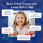 Magnesium Glycinate Liquid for Kids - with L-Theanine Omega-3, Vitamin B6, D3, Zinc - Kids Magnesium Drops for Sleep, Relaxation, Calm & Focus - 2 Fl Oz, Lemon Flavor