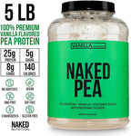 Naked Pea - Vanilla Pea Protein Isolate from North American Farms - 5lb Bulk, NSF Certified, Plant Based, Vegetarian & Vegan Protein Power, Easy to Digest, Non-GMO, Gluten Free, Lactose Free, Soy Free