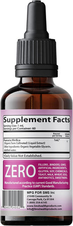 Feminizer by SMS, Pueraria Mirifica Drops for Estrogen | Premium Grade | Herbal Liquid Extract | Non-GMO, Organic, Vegan, Alcohol Free Tincture | 2 Fl Oz (60ml) | for Trans Women Ladyboy LGBT