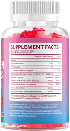 2 Pack Collagen Peptide Gummies for Women & Men, Collagen Protein Type I,II,III,V,X with Biotin Vitamin C, D, Hydrolyzed Collagen Supplement for Skin, Hair, Nails, Raspberry Flavor, 120 Count