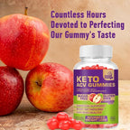 Keto ACV Gummies for Advanced Weight Loss - Gluten & Sugar-Free Apple Cider Vinegar Rapid Fat Burner Diet Supplement for Women Men - 60 Gummies (1000MG)