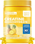 novomins Creatine Monohydrate Gummies for Men & Women, Chewables Creatine Monohydrate for Muscle Strength, Muscle Builder, Energy Boost, Pre-Workout Supplement(90 Count)-Pineapple Flavor.