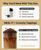 Coffee Protein Shake, 16g Protein & High Fiber, Low Sugar, Keto-Friendly Meal Replacement powder with Korean Cookie Crumble (Soboro) (7 Packs, 1.41 oz Each)