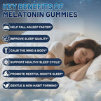 Melatonin 10mg Gummies for Sleep Support, Natural Berry Flavor, Non-GMO, Gluten Free, Vegan, 60 Count, 2 Month Supply – Bedtime Relaxation & Restful Sleep Aid