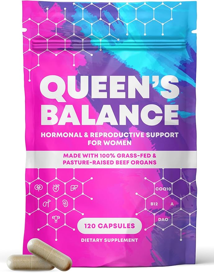 Beef Organ Supplement for Women - Formula of 6 Grass Fed Beef Organs - Liver, Heart, Kidney, Uterus, Ovaries - Supports Womens Hormone Balance, Energy, Health - Female Supplements, 120 Capsules