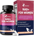 NAD+ Supplements for Women | NAD Resveratrol for Cellular Energy, DIM & Cranberry for Hormone Balance & Estrogen Balance | Non-GMO, 120 Capsules
