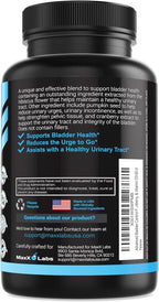 Advanced Bladder Control Supplements for Women & Men - Supports Urinary Tract Health - Helps Overactive Bladder & Urinary Tract Infection - Cranberry Pills + Pumpkin Seed Oil Extract, 60 Ct