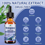 Menopause Supplements Liquid Drops, 8-in-1 Menopause Vitamin w. Black Cohosh, Ashwagandha, D3 B6 Multivitamin for Hot Flash, Night Sweats, Hormone Balance & Mood Support for Women Over 40