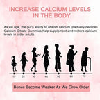 Calcium Citrate Gummies 1200mg with Vitamin D3 + K2, Magnesium, Zinc, Chewable Calcium Supplement for Women & Men, Bone Healthy, Sugar Free, Non-GMO, Gluten Free, Strawberry Flavor 60 Count