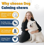 Calming Chews for Dogs Anxiety Relief, Dog Calming Chews-Anxiety and Stress Relief Treats Melatonin Bites Sleep Aid Calm Dog with Noise,Thunder,Barking,Separation(Chicken Flavor, 150 Chews)