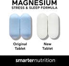 Smarter Nutrition Magnesium Complex - Chelated Magnesium Glycinate with Citrate, Malate and L-Theanine for Sleep, Muscle Relaxation and Stress Support - Non-GMO - 60 Tablets[30DaySupply]