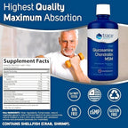 Trace Minerals Liquid Glucosamine Chondroitin MSM | Complete Dietary Supplement for Active Lifestyle | Supports Joints, Cartilage & Mobility | Natural Blueberry Flavor | 32 Servings, 32 fl oz
