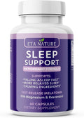 Sleeping Pills & Resveratrol Supplement for Anti Aging - Sleep Supplement with Melatonin, Resveratrol, Zinc & Magnesium - Wake Up Looking Younger with Non Habit Forming Sleep Meds - 60 Caps