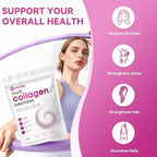 Multi Collagen Protein Powder, 2lbs-Unflavored, with Hyaluronic Acid & Vitamin C, Skin, Hair & Joint Support, 32 Oz